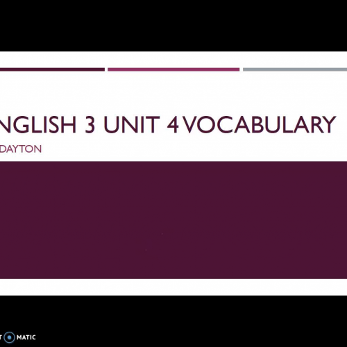 English 3 Unit 4