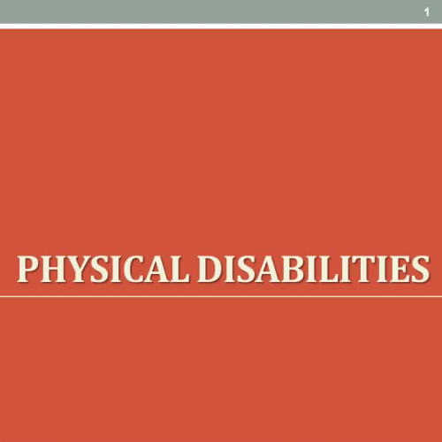 KINE 3312 Day 18: Physical Disabilities (Part 1)