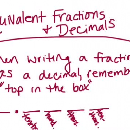 Equivalent Fractions and Decimals