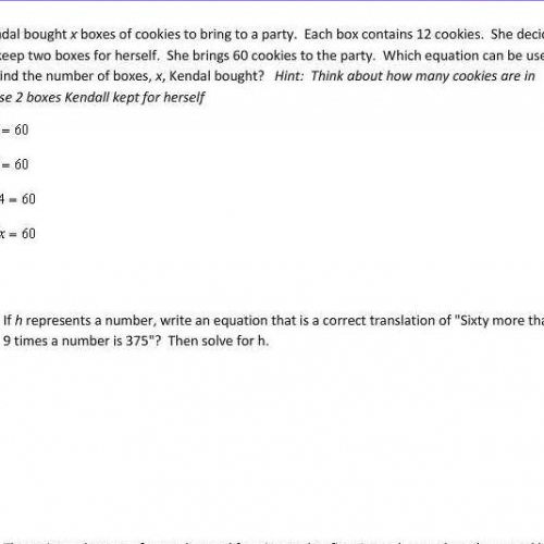 Verbal Equation Solving in one variable