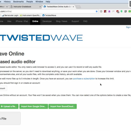 Record Playing Tests with Twisted Wave