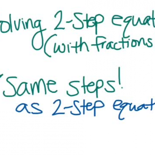 Solving 2-Step Equations with Fractions