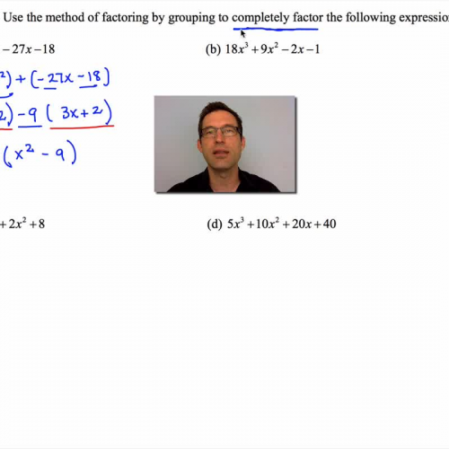 Common Core Algebra II.Unit 6.Lesson 5.Factoring by Grouping