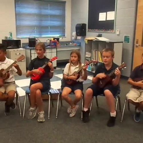 16-17 Ms. Dickey's 5th grade class "When the Saints Go Marching In". ukuele