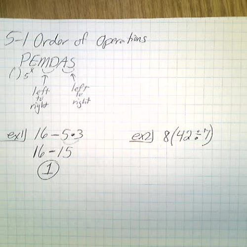 5.1 Order of Operations