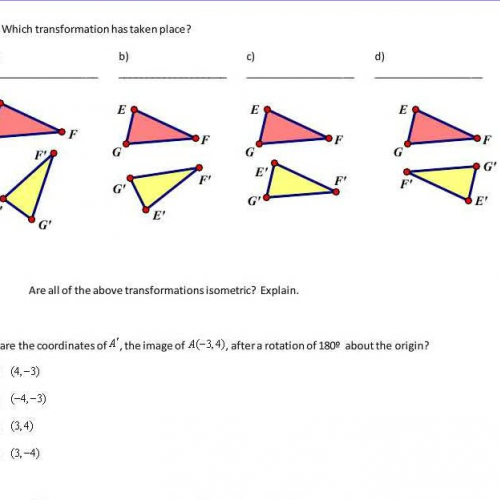 Re-Teaching Transformations Mr. Fritz's classes