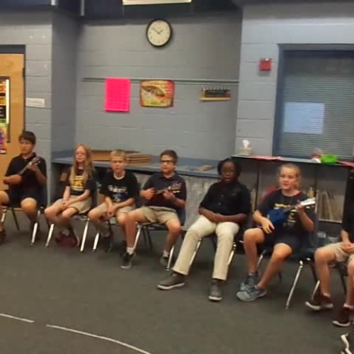 16-17 Ms. Etts' 5th grade class playing "When the Saints Go Marching in", ukulele