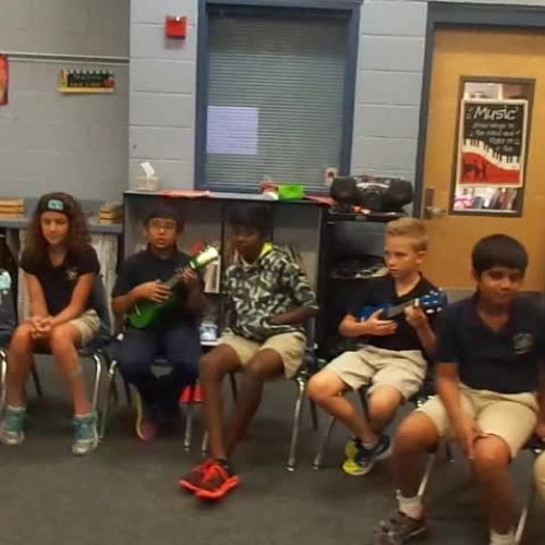 16-17 Ms. Dunn's 5th grade class "When the Saints Go Marching In", ukulele all