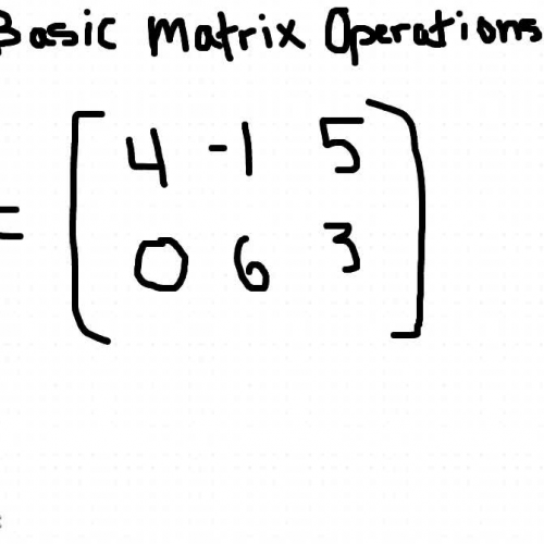 3.5 Basic Matrix Operations