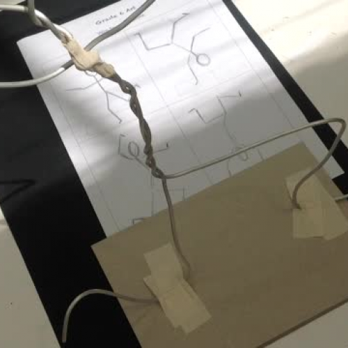 Grade 6 Art : Sculpting with wire