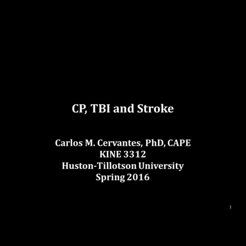 KINE 3312 Day 20: CP, TBI and Stroke (Part 1)