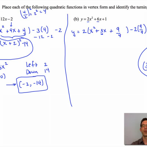 Common Core Algebra II.Unit 6.Lesson 8.Completing the Square and Shifting Parabolas