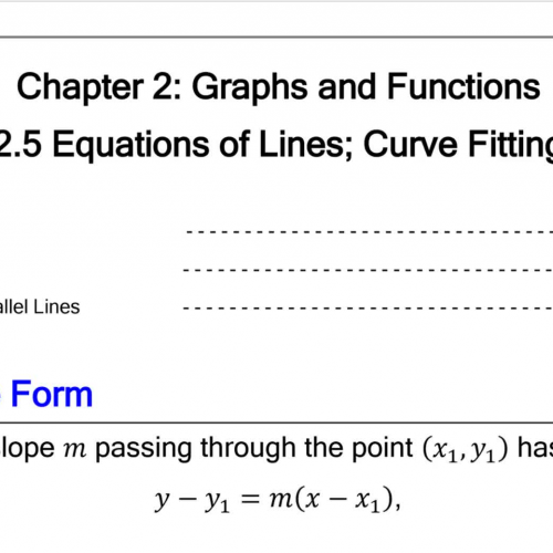 CA: 2.5 Equations of Lines (pt 1)