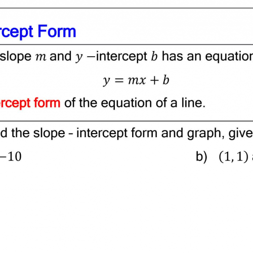 CA: 2.5 Equations of Lines (pt 2)