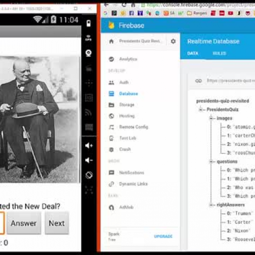 Presidents Quiz with Firebase Preview