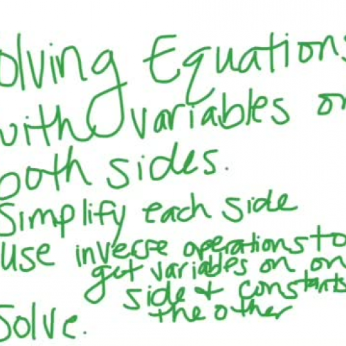 Multi-step Equations Day 2