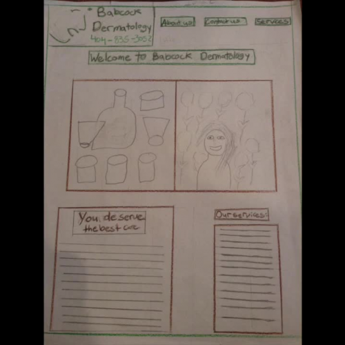 Design website, paper prototype.