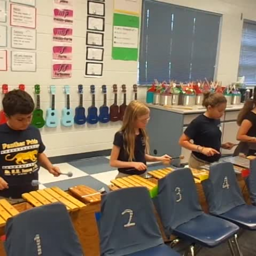 16-17 Ms. Etts' 5th grade class playing "Only in October", melody and accompaniment