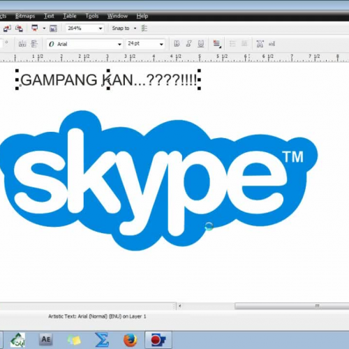 Tutorial Corel Draw: Membuat Logo Skype