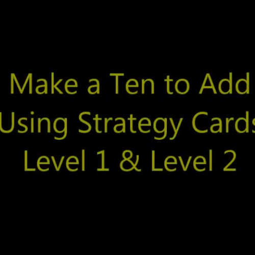FAST Math Strategy Cards for Make a Ten to Add
