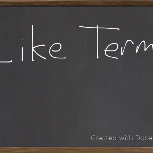 Lesson 1: Identifying Like Terms