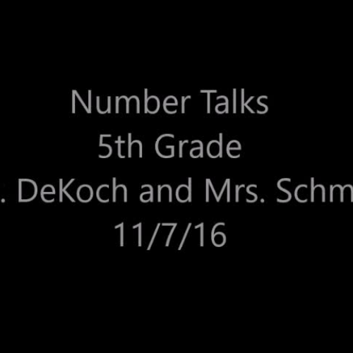 Number Talks - Division
