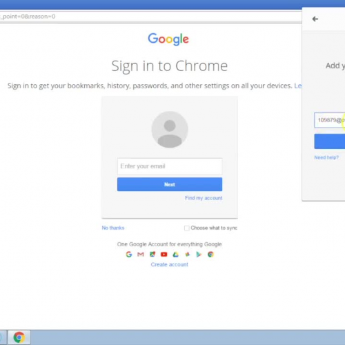 Signing into Google Chrome