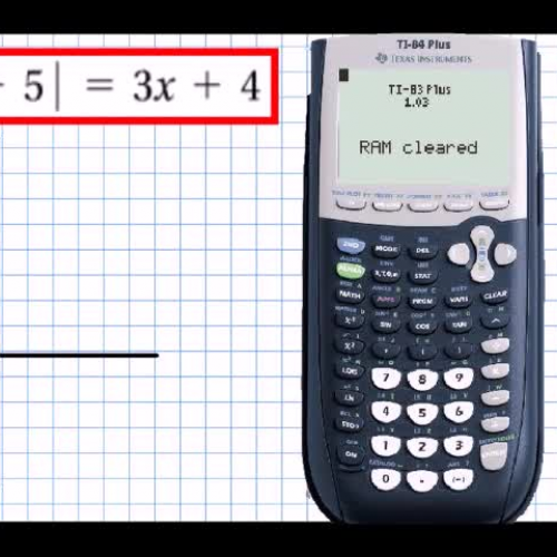 Solve Absolute Value equation using TI84 (Spanish)