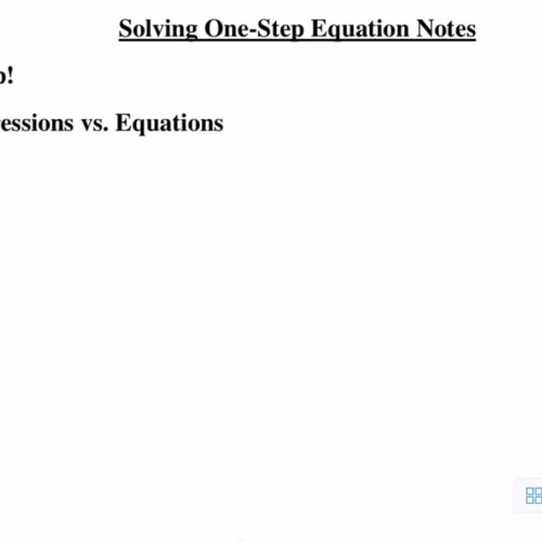 Solving 1-Step Equations