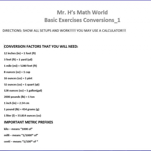 Basic Exercises Conversions_1