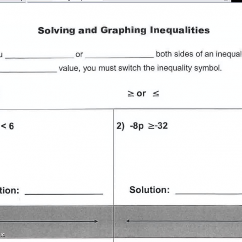 Solving Inequalities Notes