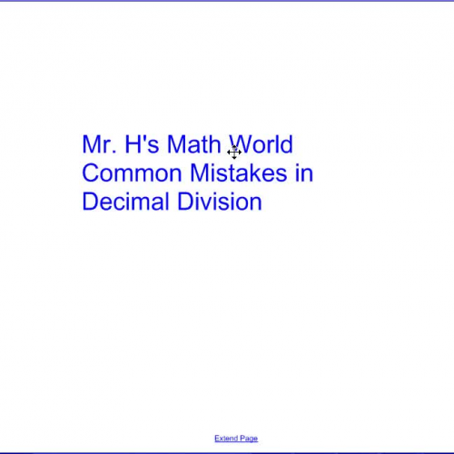 Common Mistakes in Decimal Division