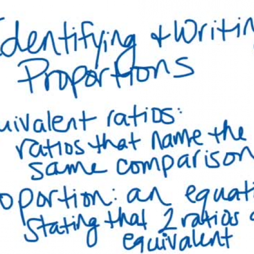 Identifying and Writing Proportions