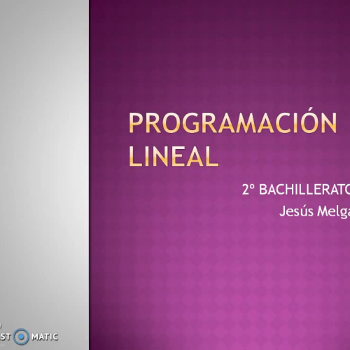 Programación Lineal