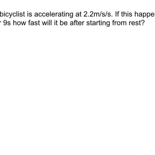 Acceleration word problems