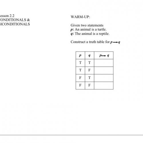 Conditionals and BiConditions