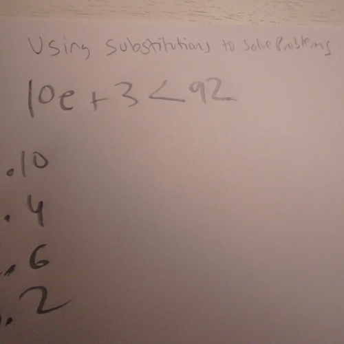using substitution property to solve problems 