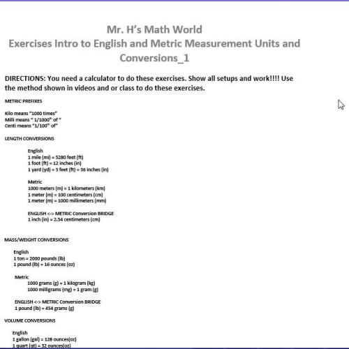 Intro to English and Metric Measurement Units and Conversions_1