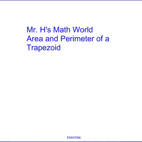 Area and Perimeter of a Trapezoid.