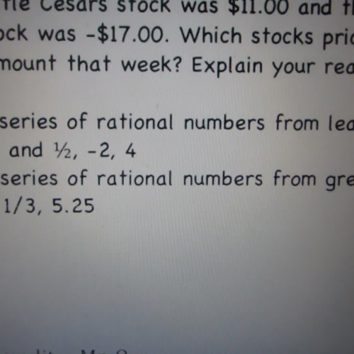 ordering rational numbers video