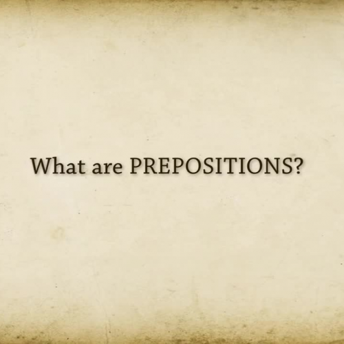 What are prepositions