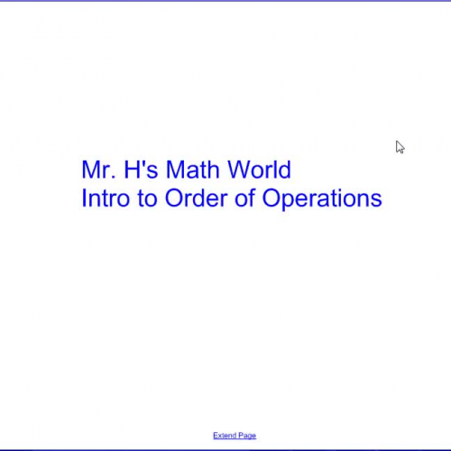 Introduction to Order of Operations