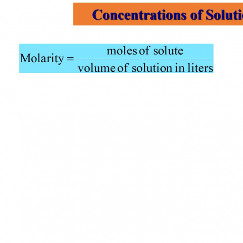 Calculations in Solutions
