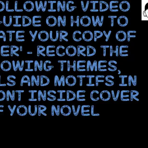 Wonder - R.J. Palacio - Annotation Guide - Themes, Motifs and Symbols