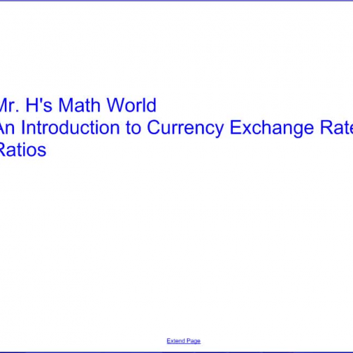 Introduction to Currency Exchange Rate Ratios