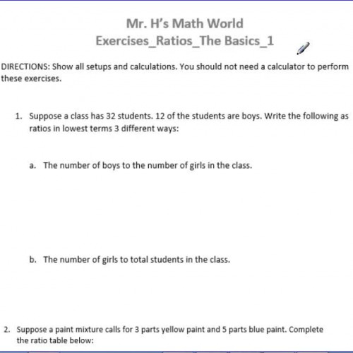 Exercises_Ratios_The Basics_1