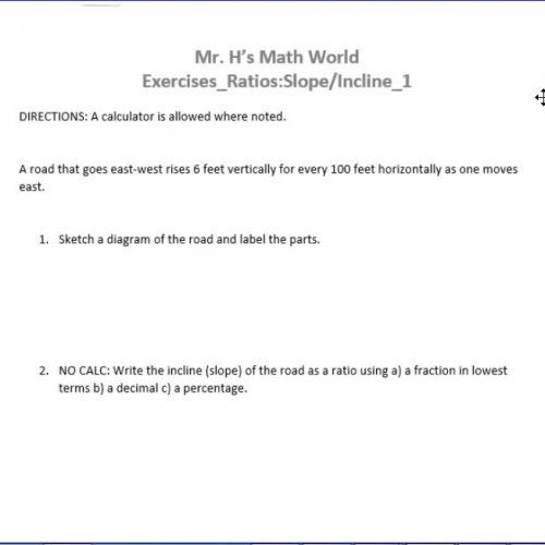 Exercises_Ratios: Slope/Incline_1