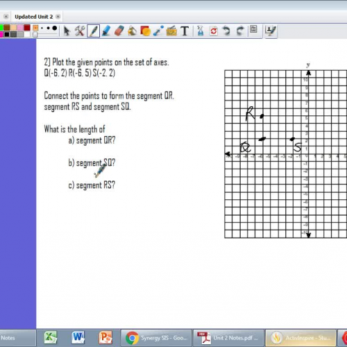 Distance Formula/Pythagorean Theorem