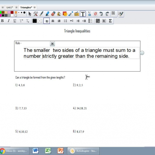 Do the Sides Make a Triangle?