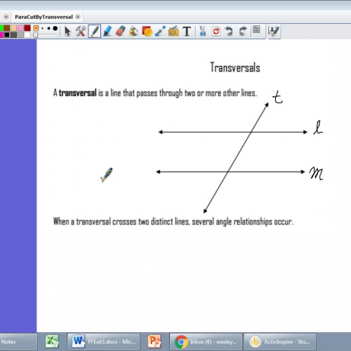 Transversals Vocab.